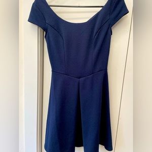 Dark Blue A-line Skater Dress